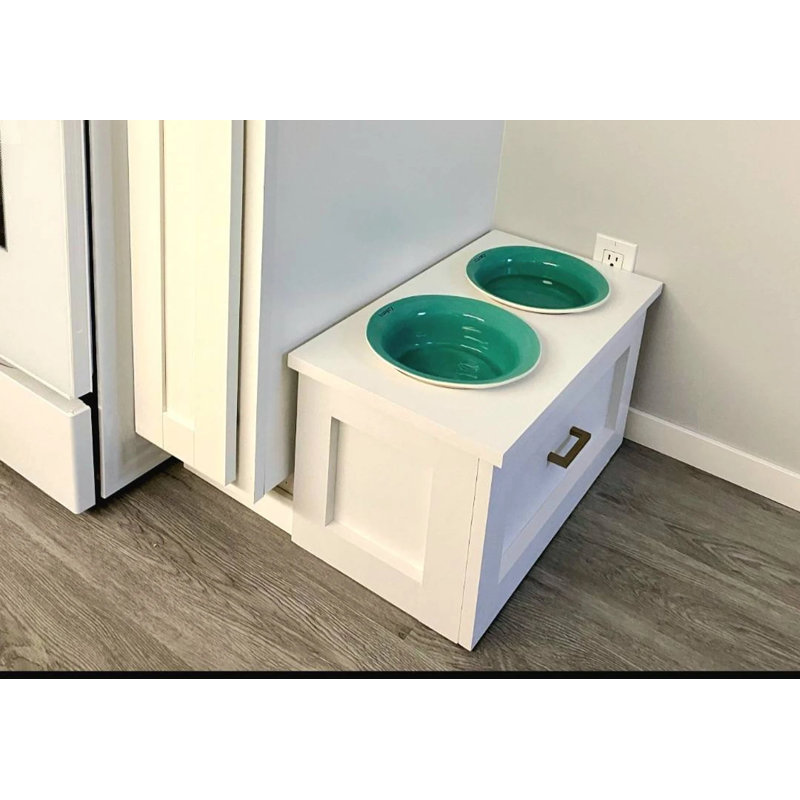 The b Ranch Woodworks Large Dog Elevated Feeder Wayfair